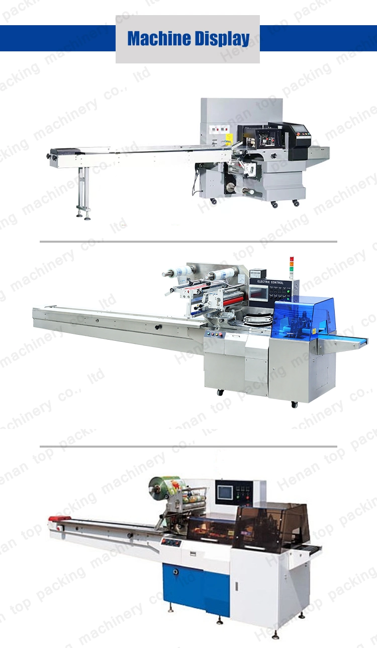 Horizontal Automatic Pillow Flow Packing Machine Sugar/ Biscuits /Chocolate/Vegetable Small Packaging Machine