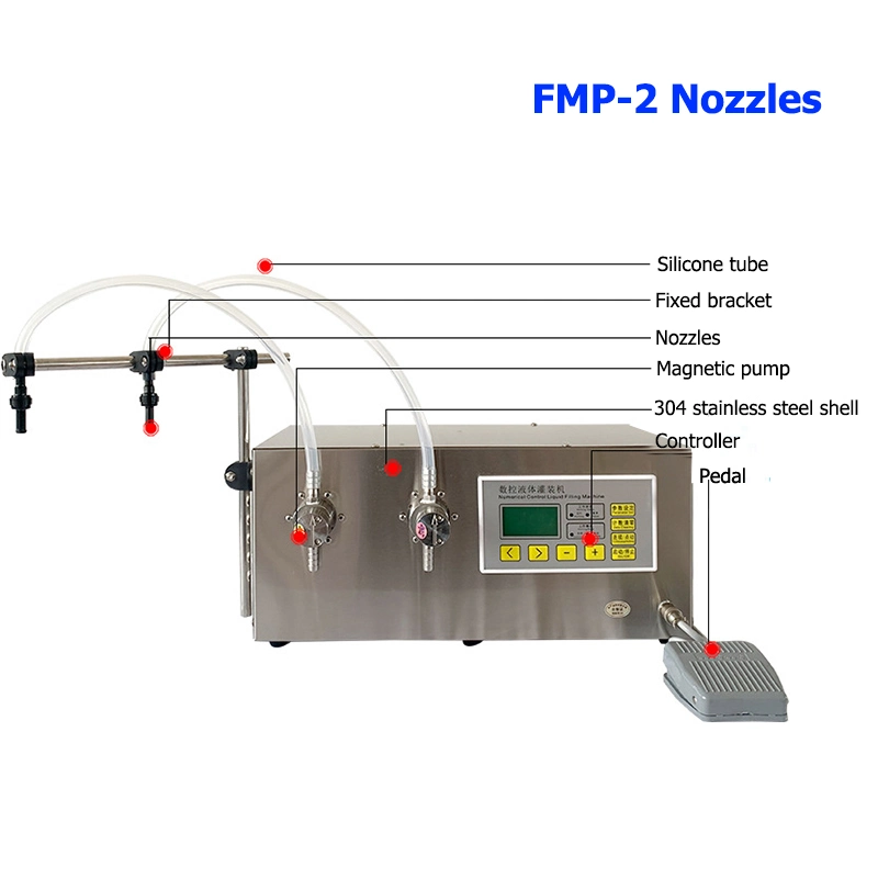 Dovoll Corrosion Resistance High Temperature Magnetic Pump Semi Automatic Plastic Bottle Water Liquid Honey Juice Sauce Soft Drink Tomato Paste Filling Machine