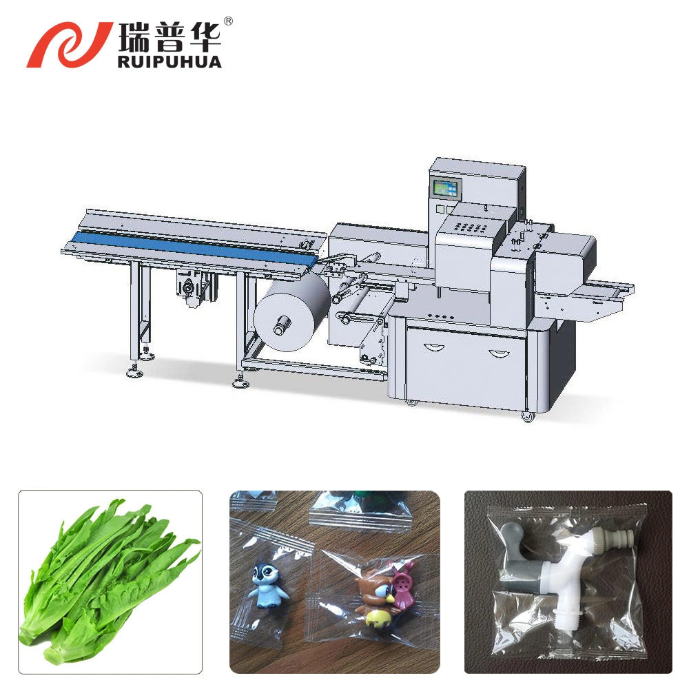 Pop Cake Soap Bar Biscuits Frozen Food Bread Baking Swiss Roll Flow Pack Servo Flowpack Horizontal Packing Door Window Hardware Packaging Machine