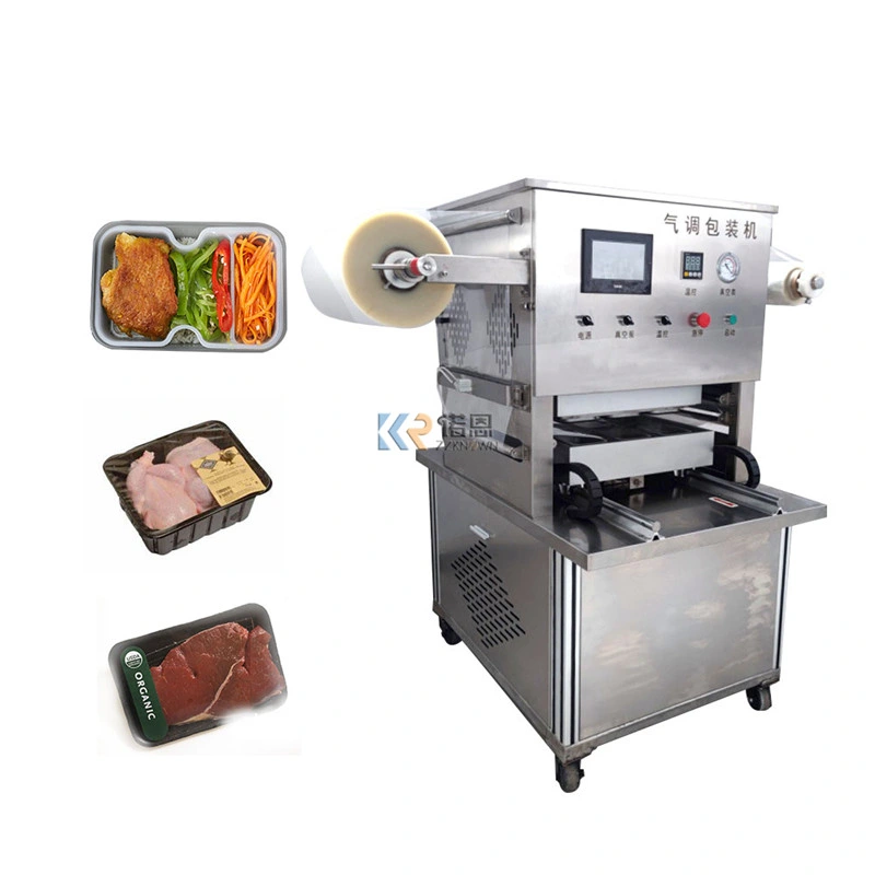 Vacuum Skin Packaging Machine Nitrogen Food Meat Tray Sealer Food Tray Sealing Machine for Dry Tofu Fruit Egg Packaging Machines