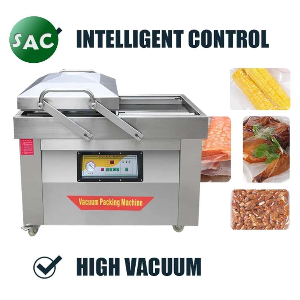 Double Chambers Dry Chicken Meat Food Vacuum Packaging Manufacturers Vacuum Sealer Sealing Packing Machine