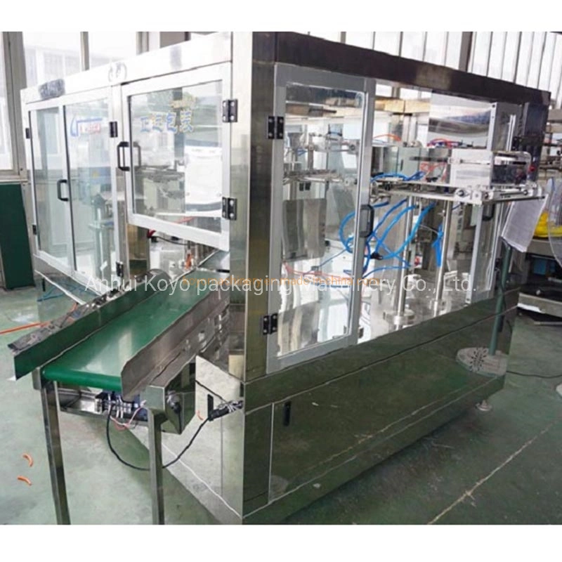 Automatic 1~2kg Rice Seeds, Food Grains, Seed Filling Doypack Bag Rotary Packing Packaging Sealing Machine Equipped with Vertical Cup Filler