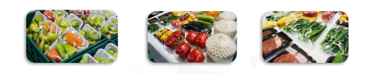 Kitech Semi-Automatic Fruit Vegetables Sea Food Meat Cling Film Wrapping Cucumber Packaging Machine