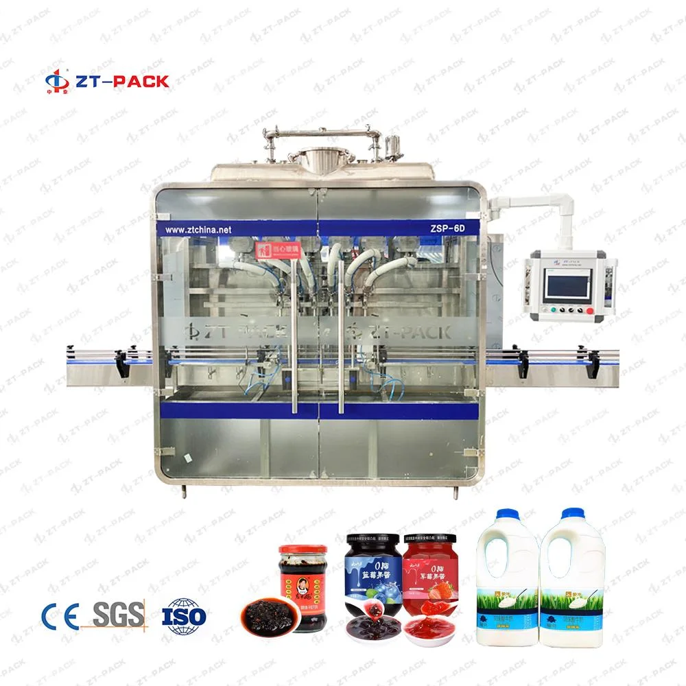 Food Grade with Cleaning Function Dairy Yogurt Filling Machine for Peanut Butter Cream High Viscous Thick Paste Packing