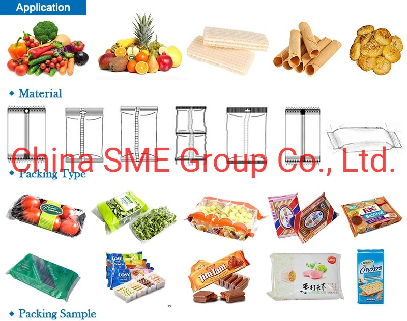 Automatic Bakery Food Pita Bread Packing/ Packaging Machinery Automatic Vegetables Tomatoes Fruits Pillow Packing Packaging Wrapping Machine