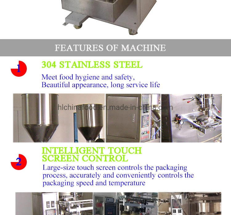 Filling and Sealing Pouch 1kg Ice Cube Packaging Stainless Steel Fruit Vegetable Seed Packing Machine