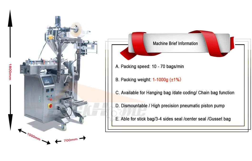 Small BBQ / Condiments / Dipping / Garlic / Spicy / Sweet / Sour / Sauce Paste Mustard Filling Bagging Wrapping Package Packaging Packing Machine