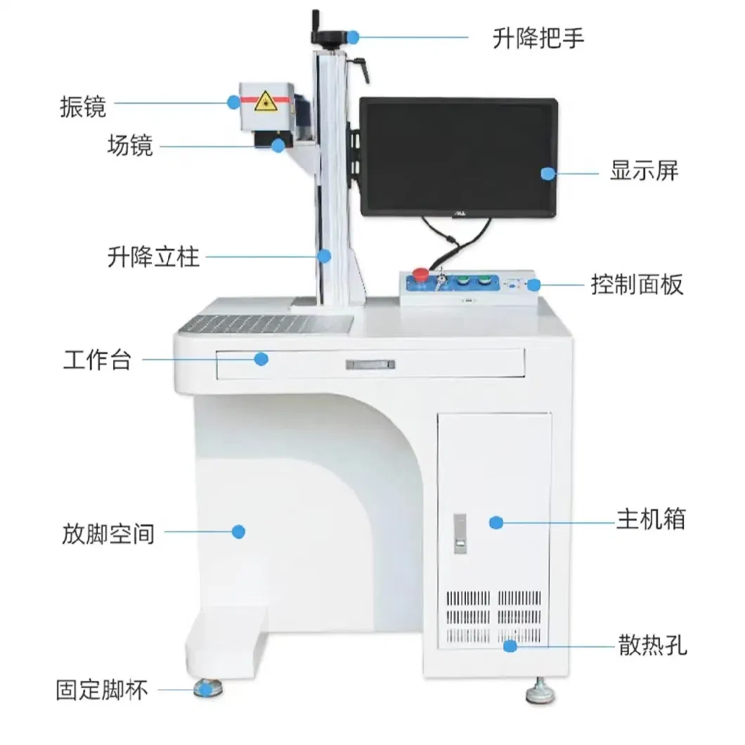 Ra Non-Metal Material Leather/Fabric/Food Packaging/Glasses CO2 Laser Marking Machine