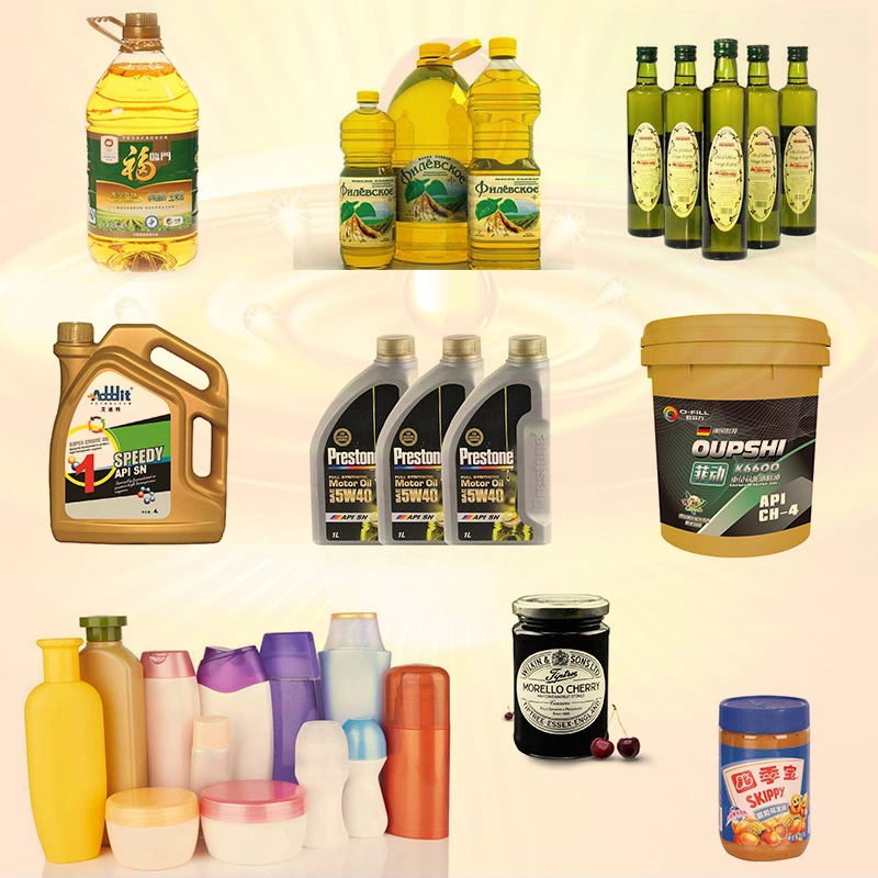 Complete Cosmetics Shampoo Peanut Oil Vegetable Oil Honey Sauce 0.5L 2L 5L 10L 20L Plastic Bottle Filling Labeling Packing Bottling Machine/Equipment