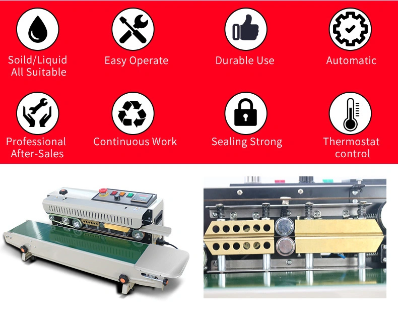 Factory Electronic Continuous Film Sealing Machine for Food Fruit Beverage Package