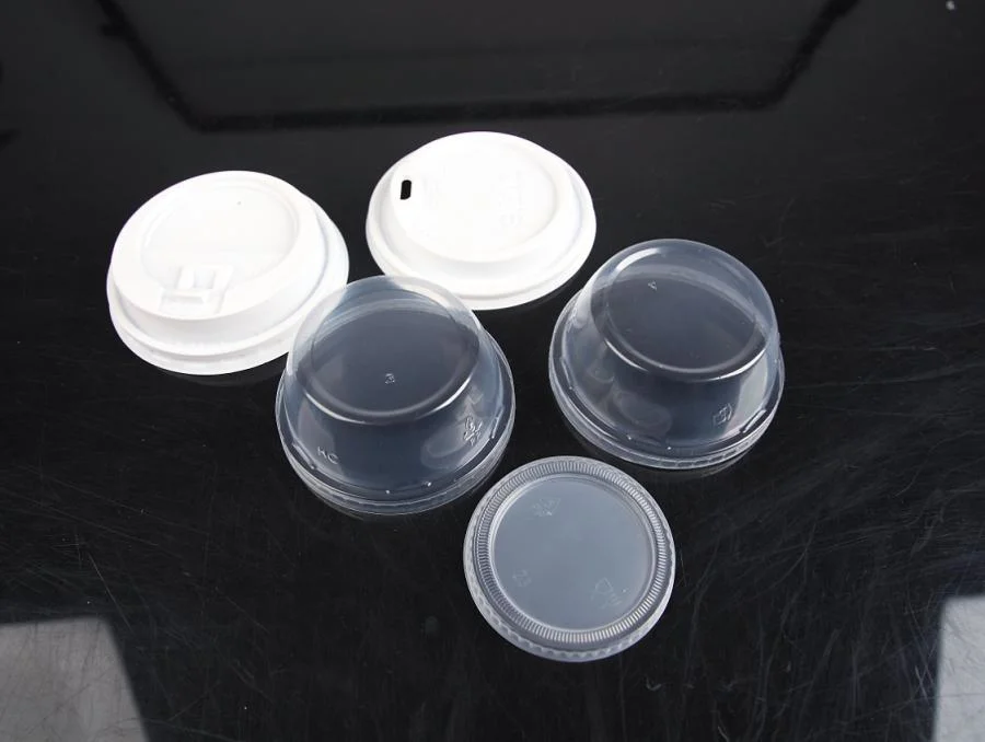 Automatic Plastic Paper Cup Lid Cover Flat Tray Clamshell Packaging Container Vacuum Thermoforming Making Forming Machine