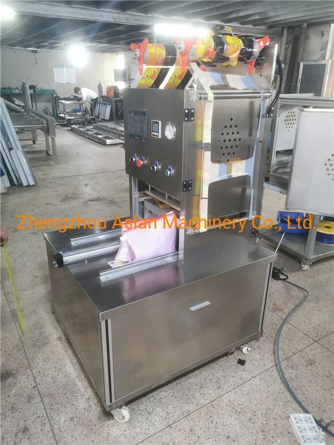 Fruit Map Tray Film Sealing Machine/ Filling N2 Vacuum Sauce Bowl Packing Machine