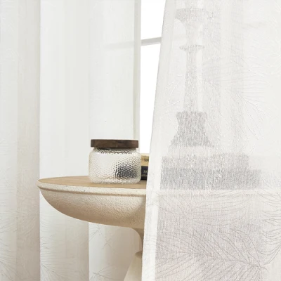 OEM Textile Blackout Jacquard Vertical Shade Sheer Curtains Fabric