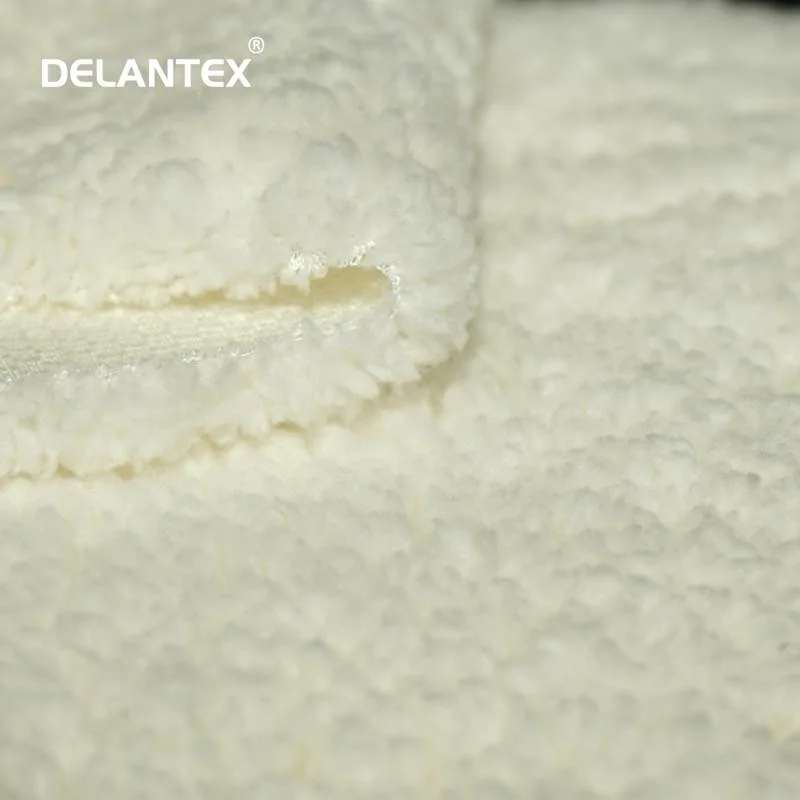 Delantex Tela Sherpa 100% Polyester Knitted Warm Soft Crushed Fleece Sherpa Fleece Sherpa Fur Lining Fabric