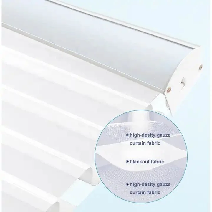 Blackout Triple Roller Shade Motorized System Tuya Automatic Electric Curtains Shangri-La Blinds