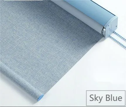 Flax Roller Blinds Fabric Imitation Linen Ready-Made Blackout Roller Blinds Roller Shade 100% Polyester