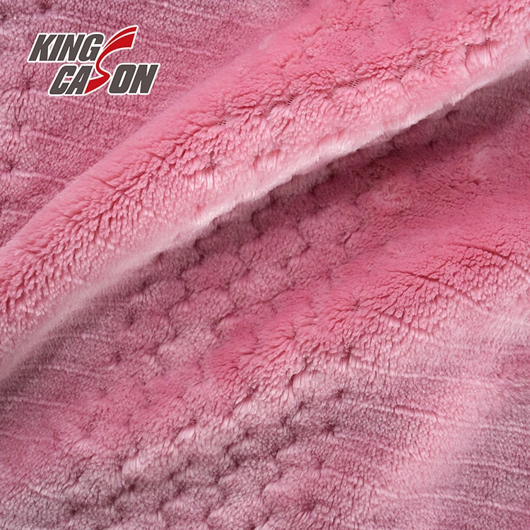 Kingcason Brush Polyester Knitting Knitted Knit Flannel Coral Polar Fleece Blanket Bed Sheet Pajamas Sofa Curtain Home Textile Upholstery Garment Fabric