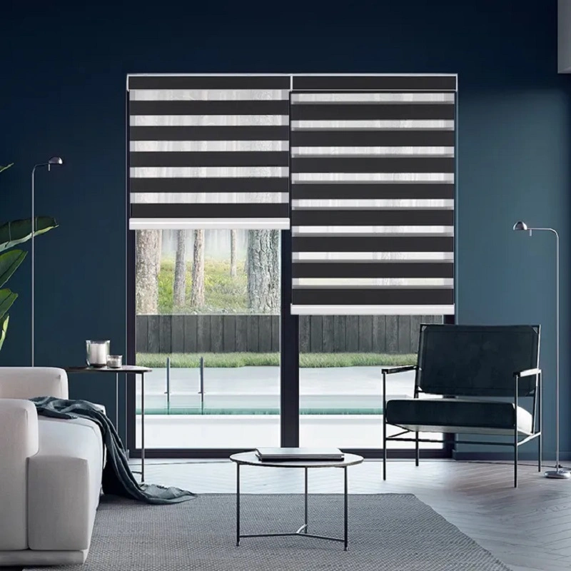 Roller Zebra Blinds Motorized Electric Screen Fabric