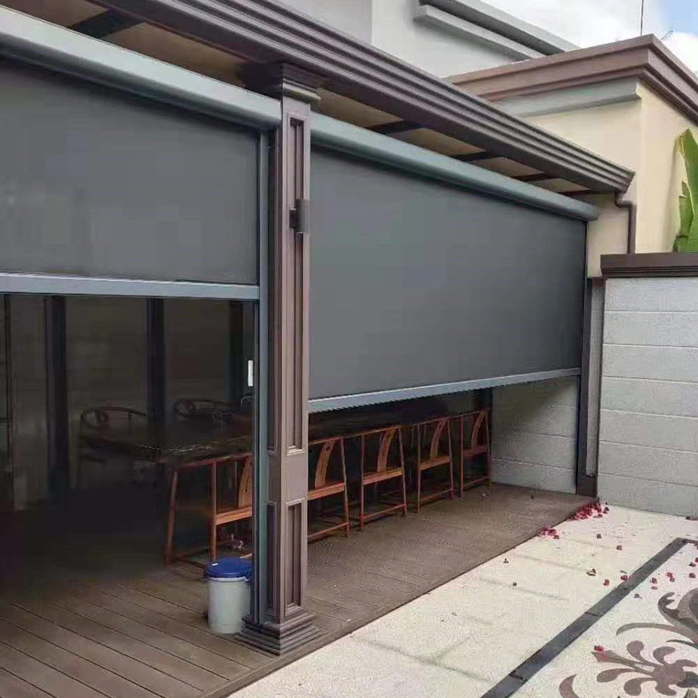 External Outdoor Windproof and Waterproof Zip Track Exterior Motorized Indoor Blackout Roller Blinds