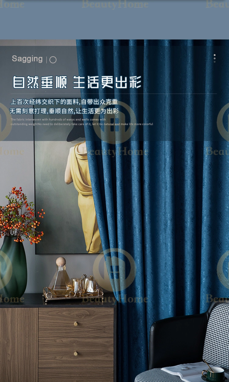 Fashion Home Hotel Decorative Fabric Sheer Polyester Window Shangmei Style Curtains High Shading