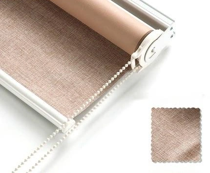 Flax Roller Blinds Fabric Imitation Linen Fabric Blackout Roller Blinds Roller Shade 100% Polyester