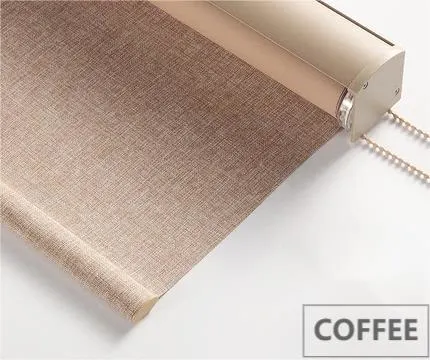 Flax Roller Blinds Fabric Imitation Linen Ready-Made Blackout Roller Blinds Roller Shade 100% Polyester