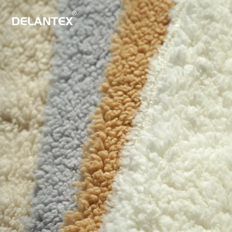 Delantex Tela Sherpa 100% Polyester Knitted Warm Soft Crushed Fleece Sherpa Fleece Sherpa Fur Lining Fabric