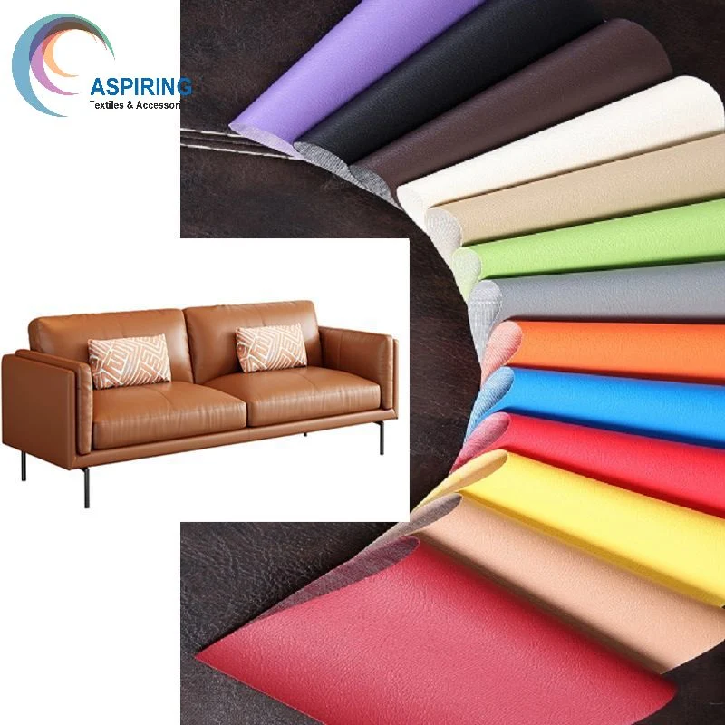 1.2mm Cross PVC Artificial Leather Fabric for Furniture