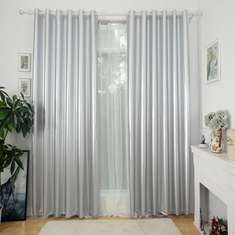 Natural Linen and Polyester Metallic Yarn Sheer Cortina Curtain Fabric