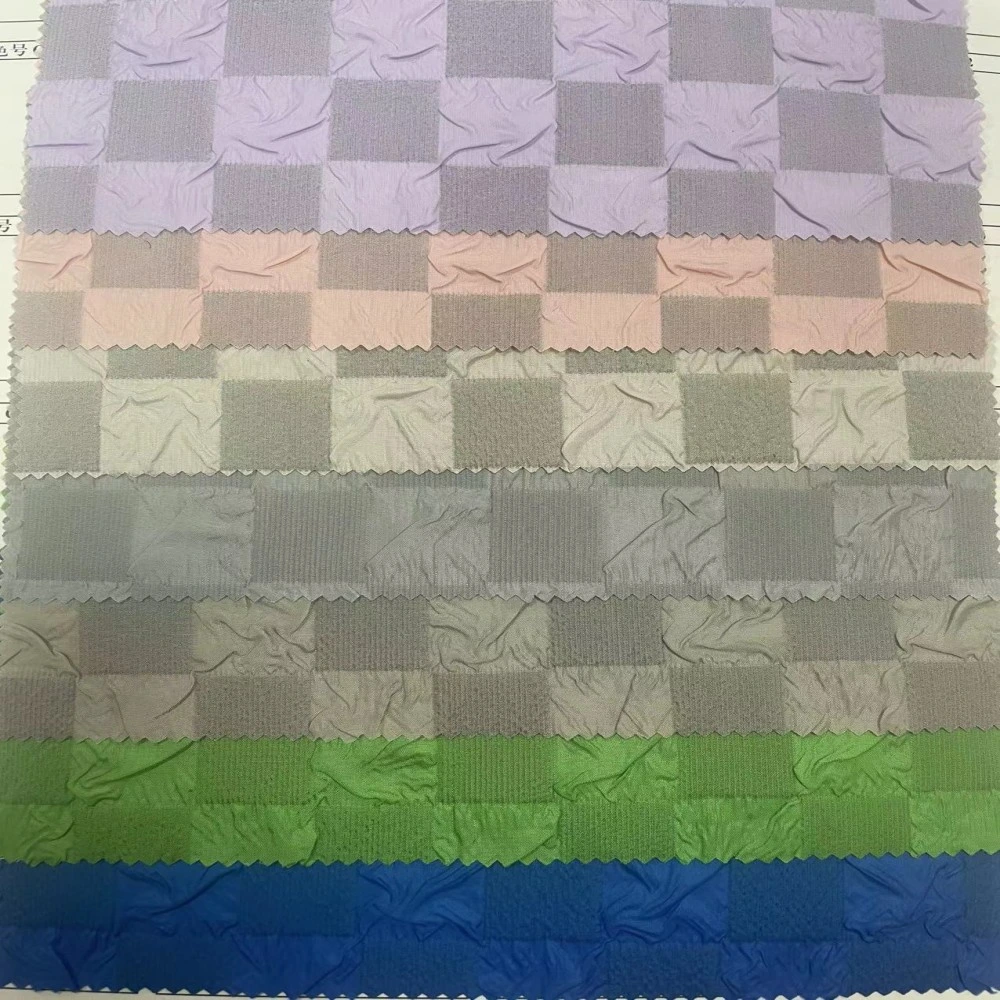 400t Crepe Polyester Taffeta Checkerboard Jacquard Autumn and Winter Tide Brand Fabric
