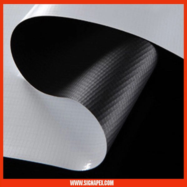 440GSM Glossy Polyester Fabric Blackout Flex Banner (Black Back) Outdoor Poster Materials