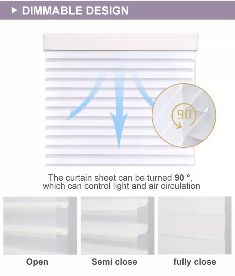 Customized Day and Night Window Light Filtering Triple Sheer Shade