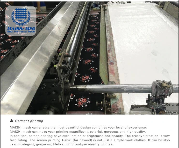 Monofilament Plain Weave Polyester Screen Printing Mesh Silk Fabric