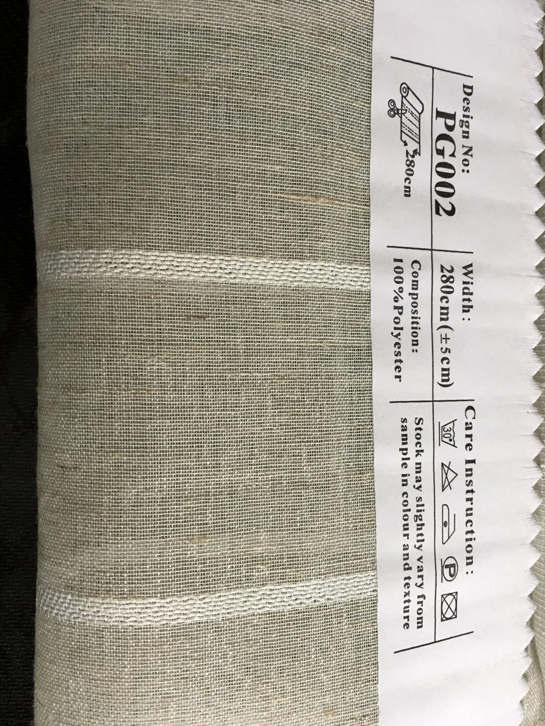 100%Polyester Plain Design Sheer Curtain Fabric