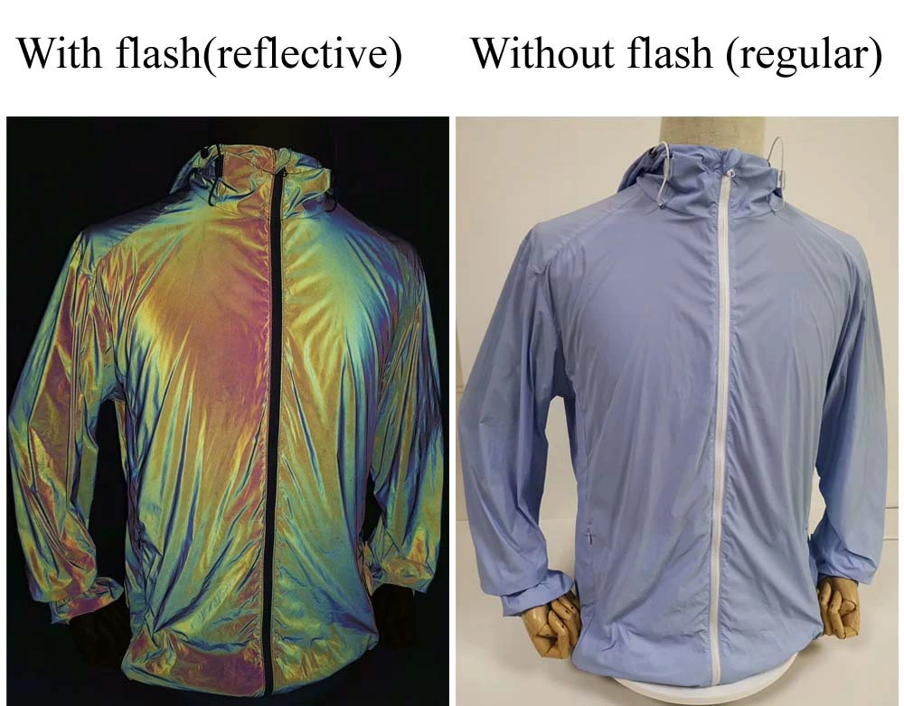 Wholesale 100% Polyester Reflective Fabric Fashion Clothes Fabric Rainbow Reflect