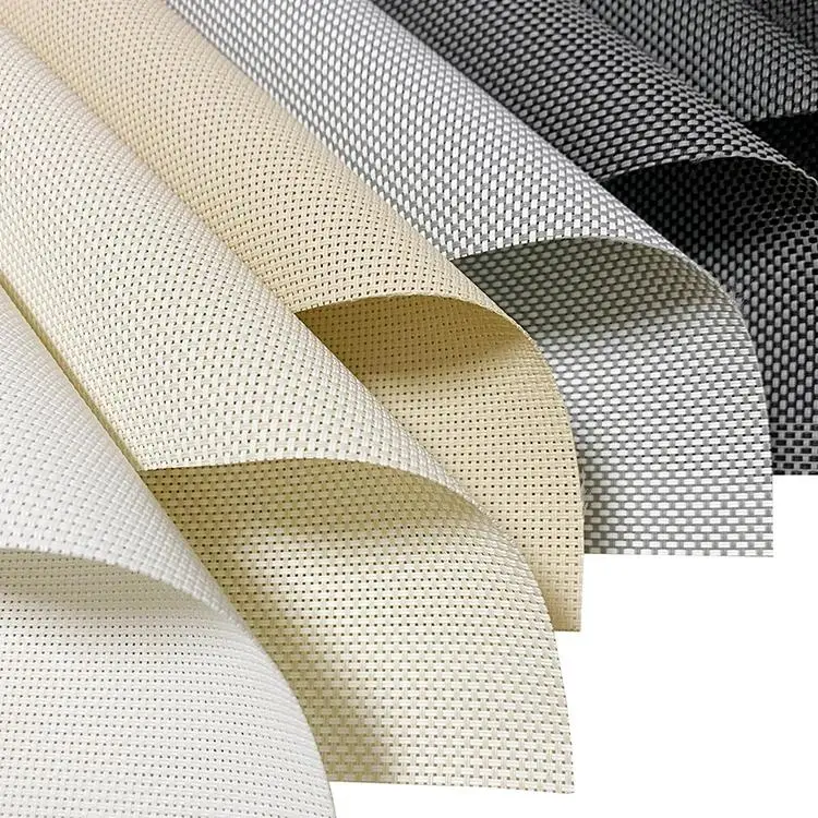 30% Polyester 70% PVC Sunscreen Roller Shades Fabric