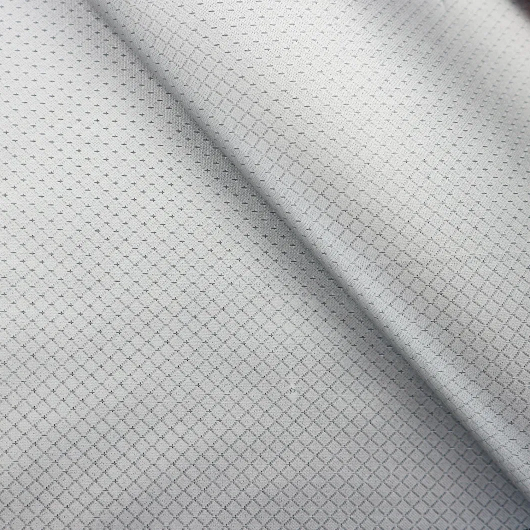 100% Polyester Diamond Dobby Oxford Fabric with Silver Coating for Blackout Blind Curtain