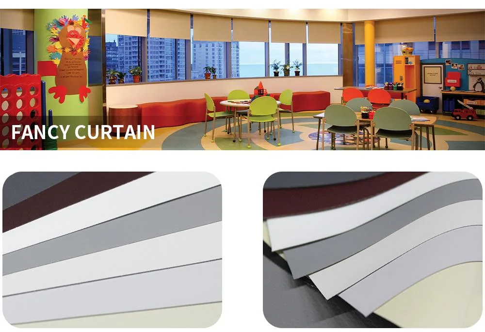 100% Opaque Cortinas Roller Blackout Curtain Fire Resistance