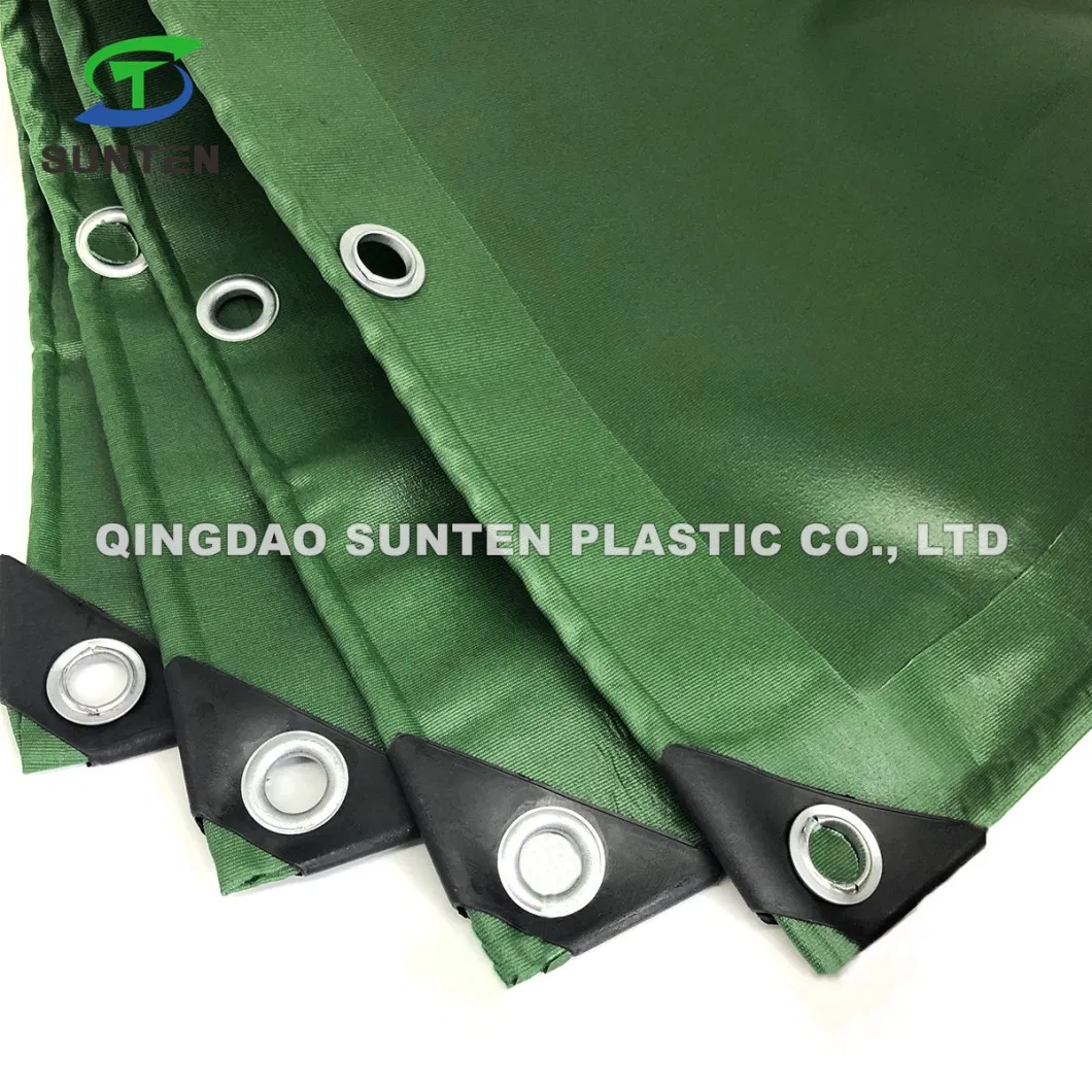 Polyester Yarn with PVC Coating/Flame Retardant Plastic/Vinyl/PVC Coated/Laminated Tarp for Truck &amp; Lorry Cover, Tent, Awnings, Pond/Pool Liner