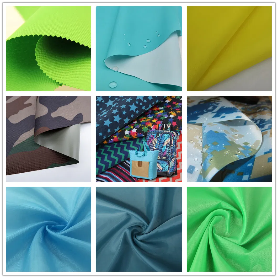 210t Printed Polyester Taffeta Fabric PVC Coated Good Waterproof for Raincoat and Tent