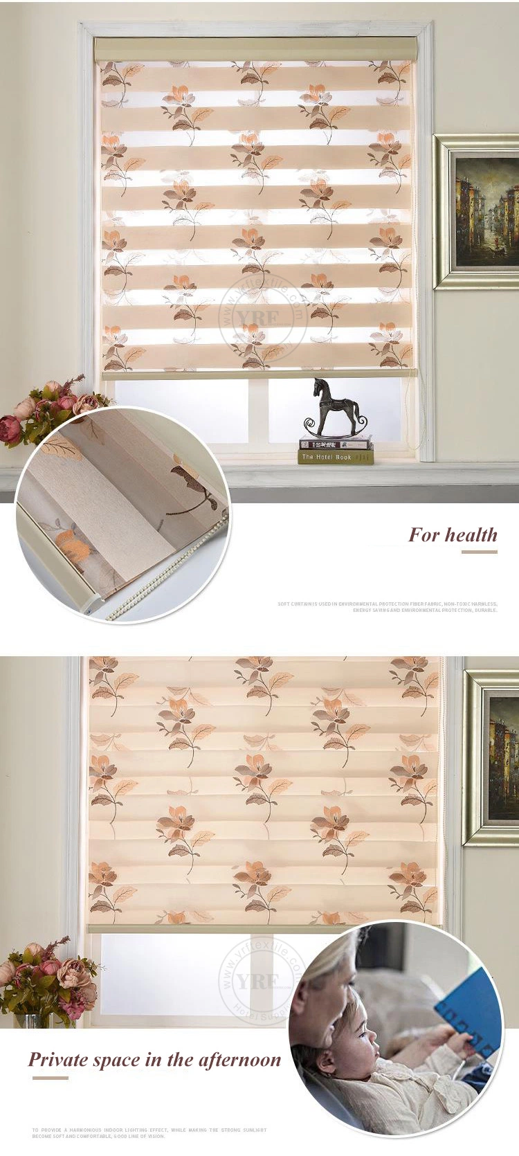 China Customized Roller Blinds Good Quality Fashion Combi Office