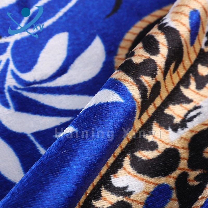 Warp Knitted Fabric Print Warp Knitted 100% Polyester Ready Made Curtain Fabric Print Holland Velvet