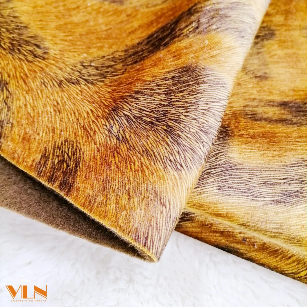 Ready to Sale Best Sale High Quality Upholstery Polyester Holland Velvet Dyeing with Printing Furniture Sofa Curtain Fabric
