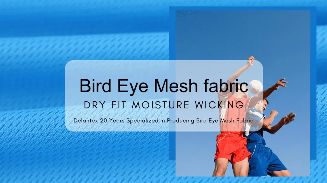 Dry Fit 100% Polyester Bird Eye Mesh Fabric for Sportswear Sport Shirt