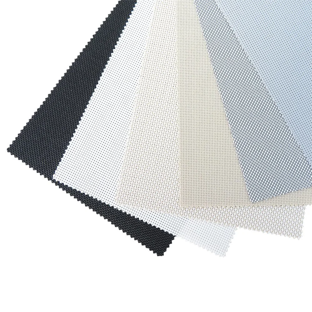 Outdoor Window Fiberglass Sunscreen Curtain Shade Roller Blind Fabric 1% Openness