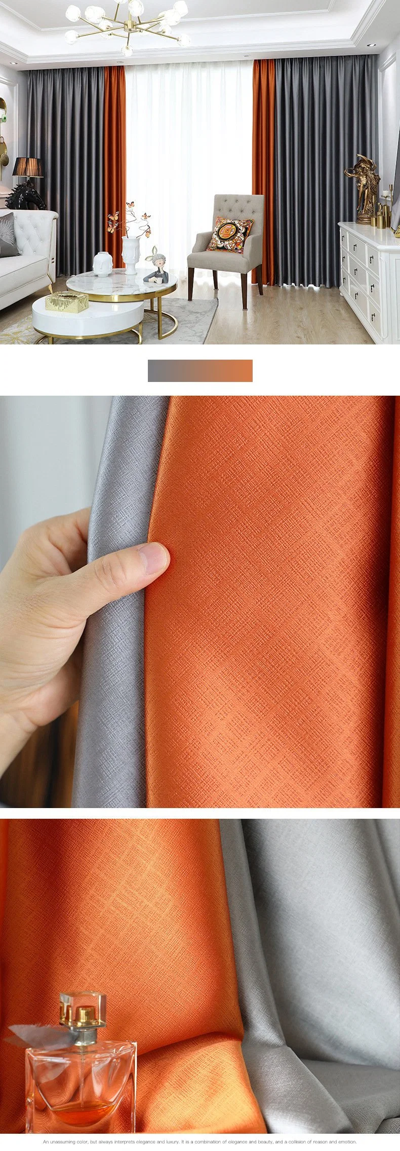 Curtain Fabric Factory Cotton Silk Shade Sunscreen Curtain Cloth Household