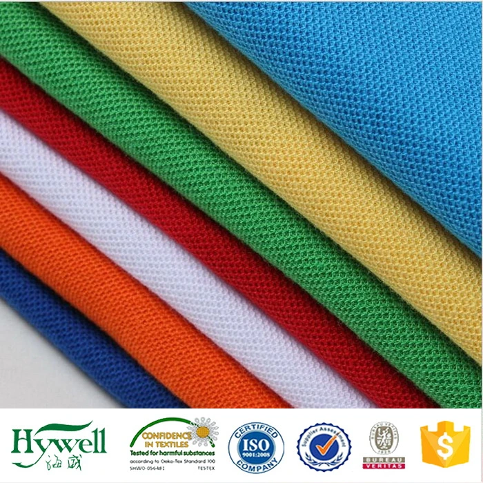 100% Polyester Pique Knitted Fabric for Polo Shirt