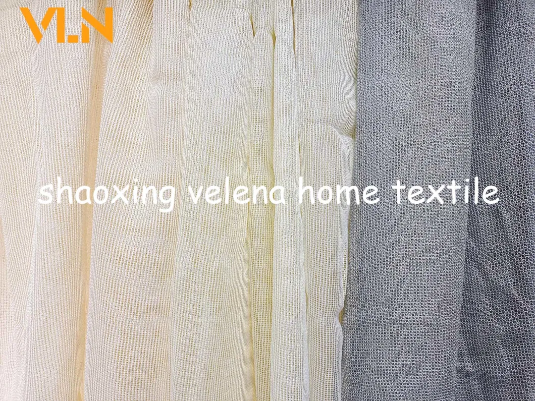 100%Polyester Linen with Lurex curtain Sheer Fabric Ready Goods Upholstery Fabric for Livin Room Window Curtain