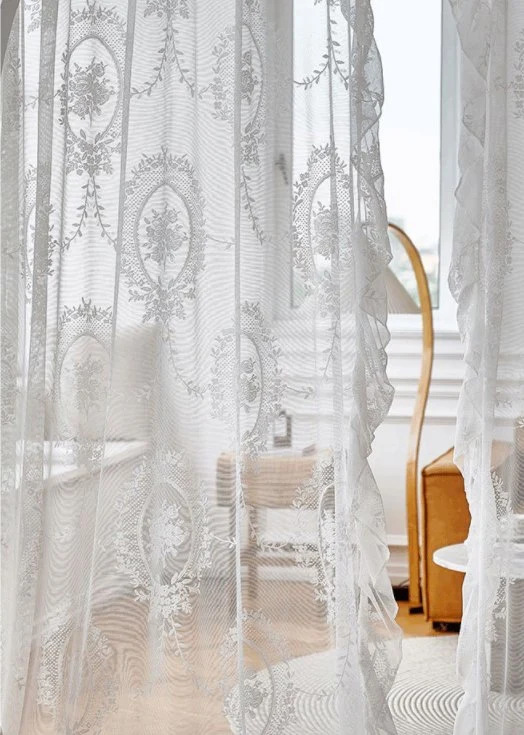 2.8m Width Curtain Fabric French Sheer Style