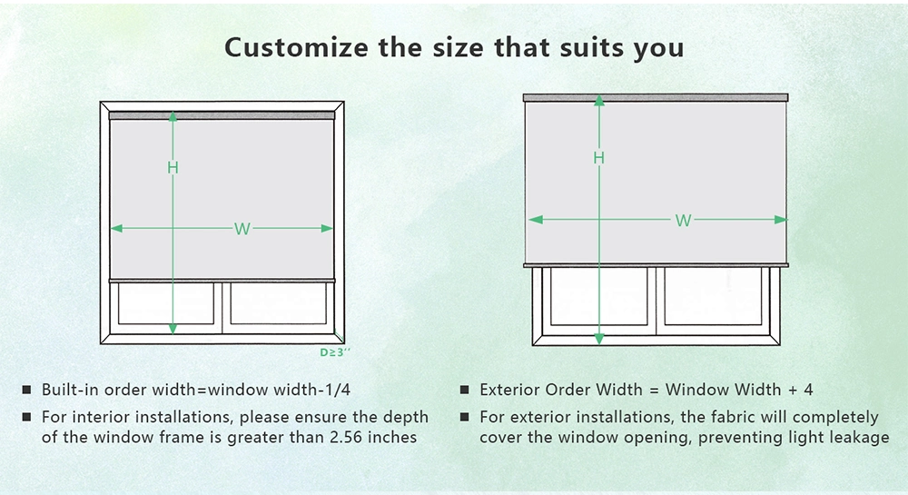 High Quality Privacy Indoor Custom Design Waterproof Fireproofing Polyester Cordless Roller Blinds